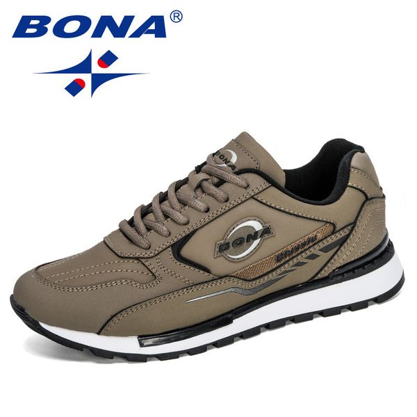 

bona designers nubuck leather trendy sneakers men outdoor casual shoes man sapato masculino krasovki zapatos de hombre 220812, Black;brown