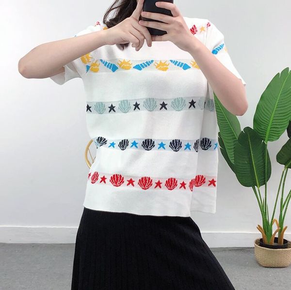 

ice silk short sleeve t-shirt women summer fashion o collar loose white t shirt casual printing w219