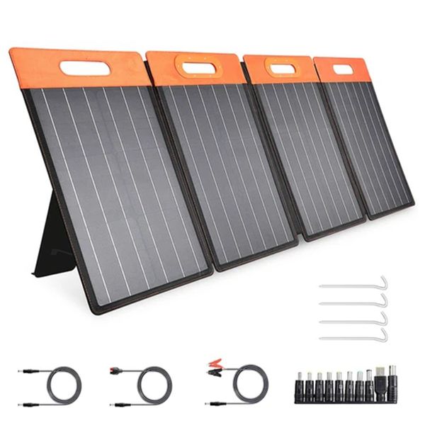 

golabs sf100 100w portable solar panel with foldable kickstand for power station outdoor solar generator-100w