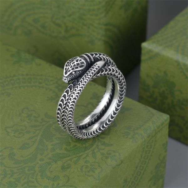 

12% off jewelry the new gujialing snake double taiyin three dimensional scale fashion trend men's and women's personality ring, Silver