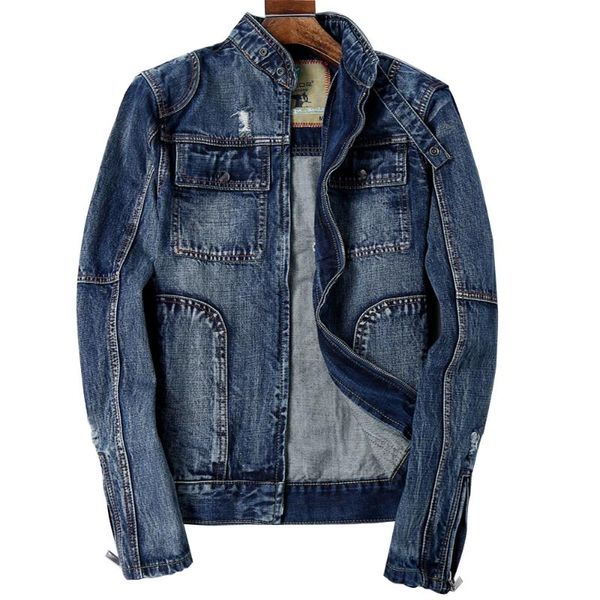 Jaquetas masculinas plus size xxxl mass jacket jacket jeans vintage jeans casacats estilo europeu jean para homem de roupas sobrecarregadas