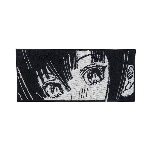 

anime girl sewing notions embroidery patches cartoon character iron on for clothing shirts bags custom patch, Black