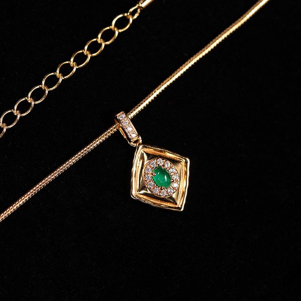 

design 925 sterling silver collarbone necklace opal crystal pendant