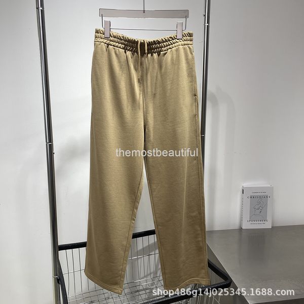 

women's pants & capris b home khaki casual pants embroidered bb letter cotton knitted sweat men's and women's same wide leg, Black;white