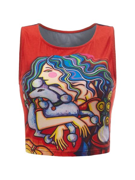 

x ilene richard figure graphic contrast mesh tank k4d2#, White
