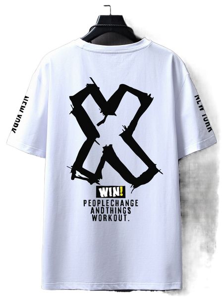 

romwe guys letter graphic tee 26wa#, White;black