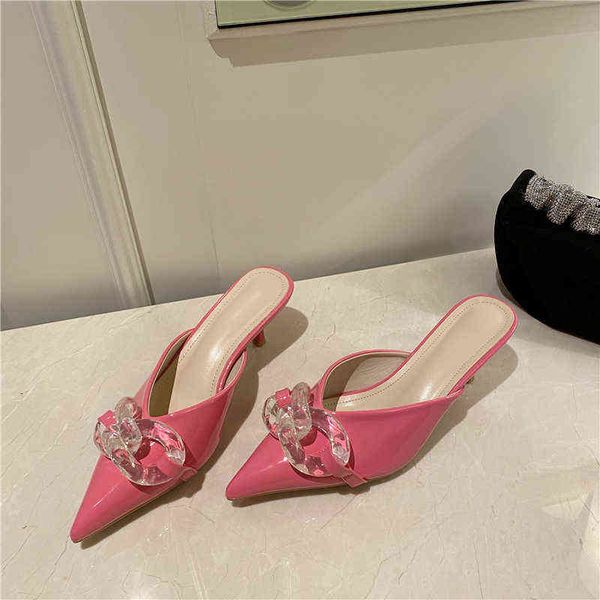 

nxy sandals high heels women's summer niche design sense baotou shoes bow rhinestone women, Black