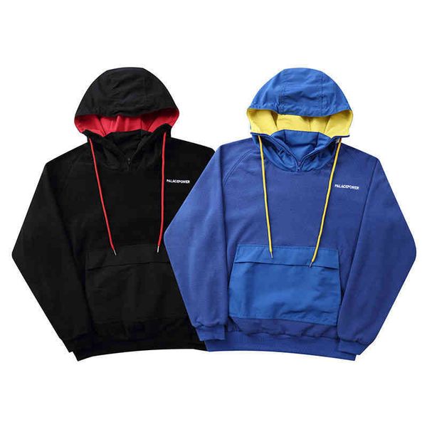 

designer hooded sweater tide brand palaces letter embroidered sweatshirt fashion loose casual hip-hop men's and women's jackets, Black