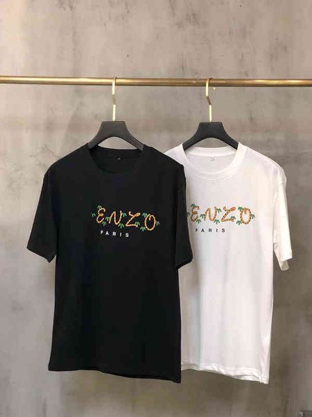 

men's t-shirts rabbit head dark series painting printing casual short sleeve men's and women's loose tiger hole letter t-shir, White;black