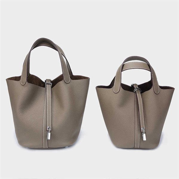 

designer bag picotin 18 brand fashion colorful bag basket luxury designer womans bag lock picotin head layer cowhide bucket package hand car
