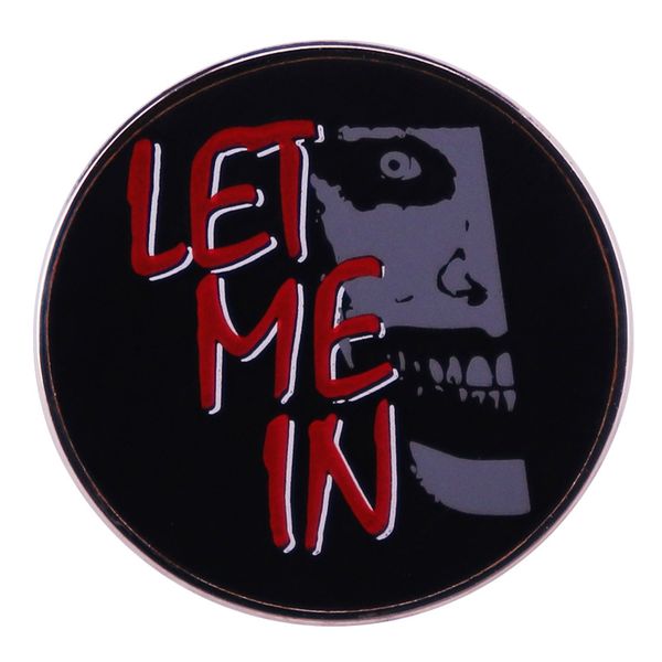 

let me in brooch badge in the quotation pin horror movie inspiration source, Blue