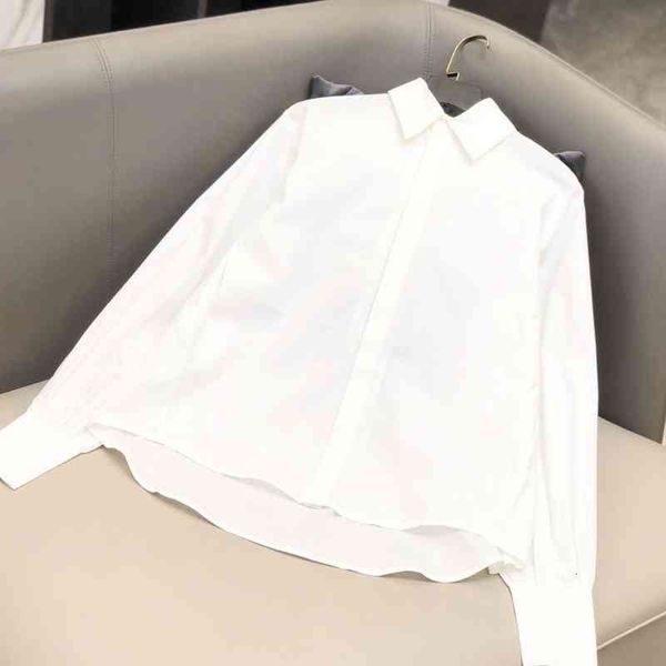 

women's polos toteme nord minority spring and summer simple silhouette casual lapel loose women's long sleeved white shirt