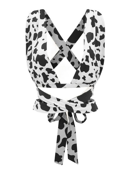 

graphic criss cross tie back tank t2fg#, White
