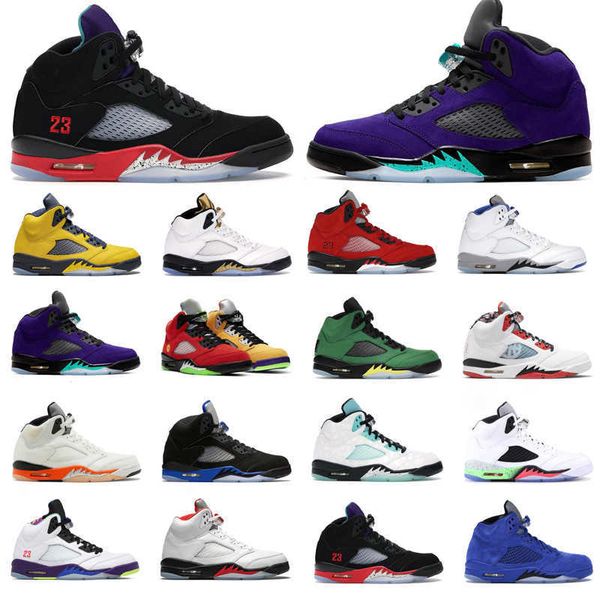 

valentines day men basketball shoes 5s sports sneaker what the fire red alternate bel mens sneakers trainers size 40-47, Black