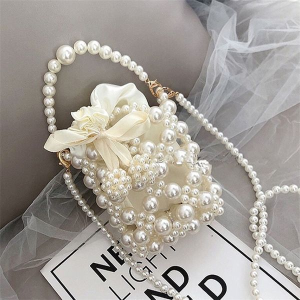 

womens purses and handbags cute pearl crossbody bags for women mini coin pouch tote girl party clutch purse 220602
