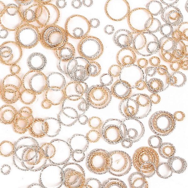 

50pcs lot korean style round jump rings fashion twisted closed connector for diy charms jewelry making accessories 220716, Black;white