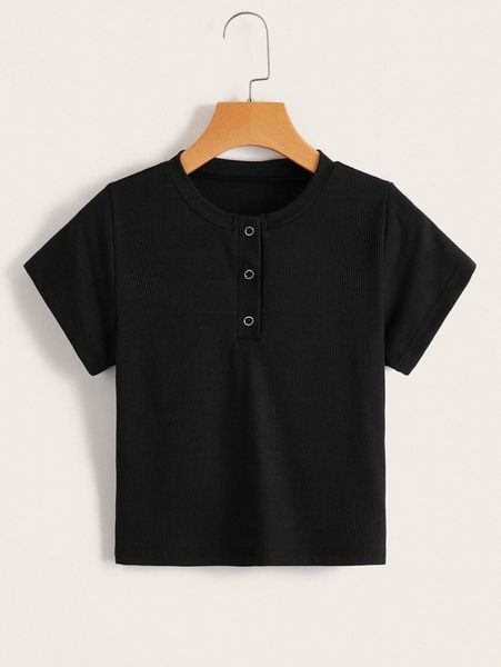 

solid rib knit tee w9ik#, White