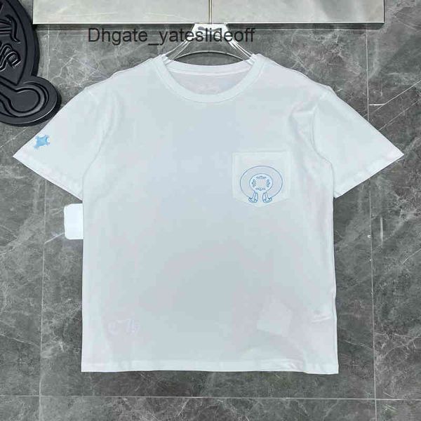 

off t shirt luxury fashion mens t shirts ch brand man t-shirt horseshoe flower tees summer cross sanskrit letter short sleeve designer tshir, White;black