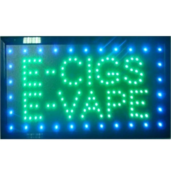

new bright e-cigs e-vape led sign window shop sign 19x10 inch indoor