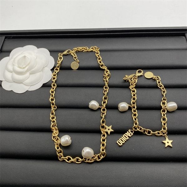 

12% off jewelry the new special-shaped pearl necklace bracelet female ins fairy minority design feeling cold wind clavicle chain new style, Silver
