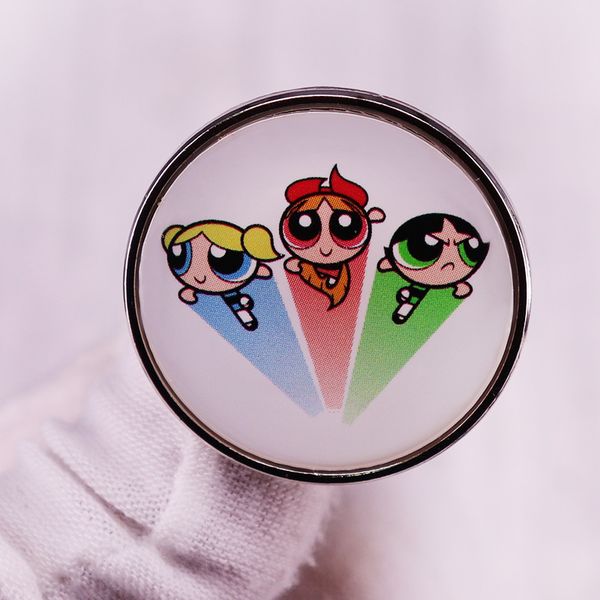 

the powerpuff girls brooch cartoon badge, Blue