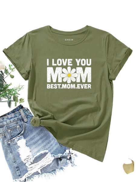 

daisy and slogan graphic tee i2mv#, White
