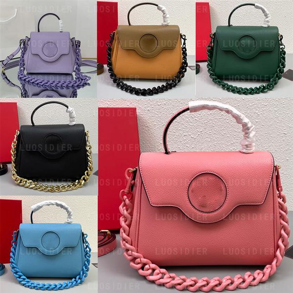 

la medusa handbag women big chain strap magnetic buckle medusa bag shoulder crossbody designer real leather purse wallets small me2721