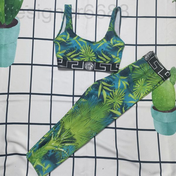 

women's swimwear designer chaopai sports yoga fitness two piece swimsuit women's conservative slim pants split diving net red nupj, White;black