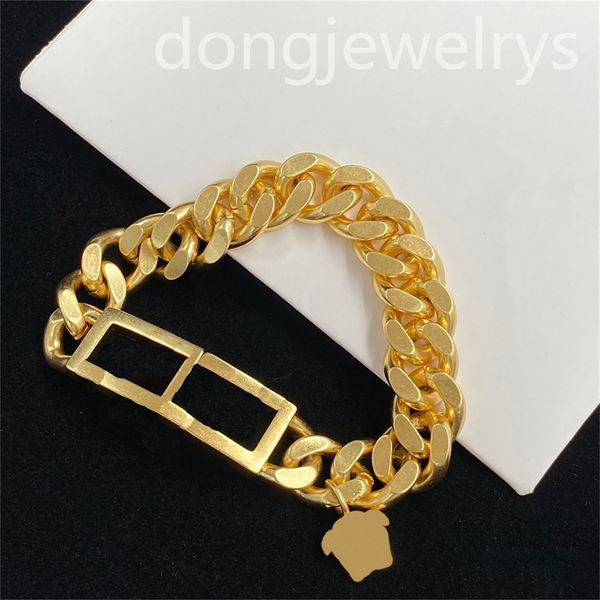 

wristband cuff chain stainless fashionable classic bangle women bracelet luxe dongjewelrys steel gold plated designer jewelry, Black
