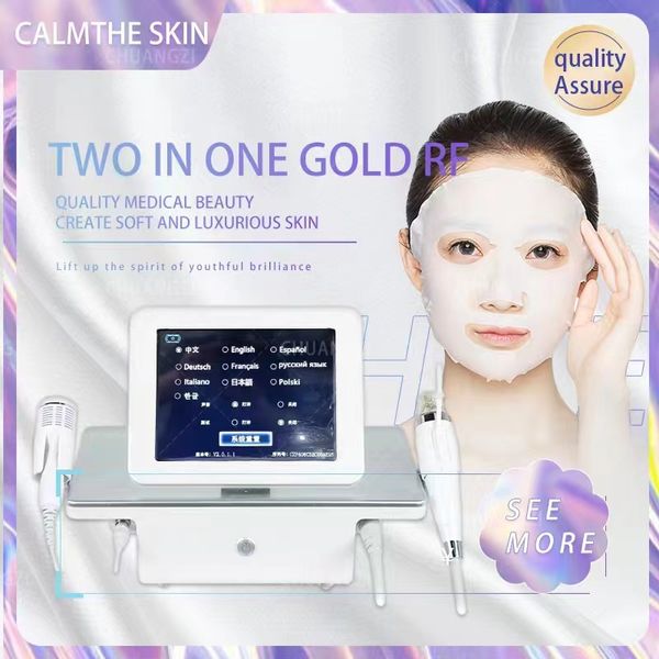 2 in 1Skin Lifting Anti-rughe Rimozione della cicatrice dell'acne Rimozione delle smagliature Fractional Rf Microneedle Microneedling Beauty Machine