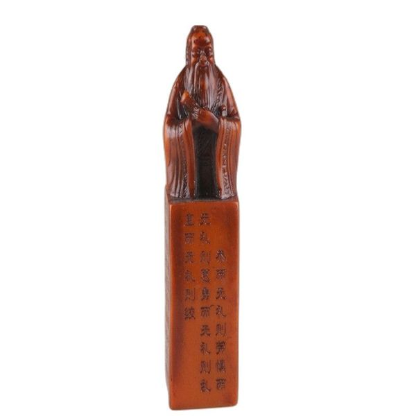 

china shoushan stone carving old hand carved confucius statue, Silver