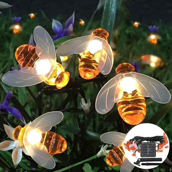 Dizeler LED Güneş Dize Açık Festival Işığı/100 PCS Böcek Su Geçirmez Güçlü Veranda Işığı Bahçe Partisi Dekoru Halloweenled