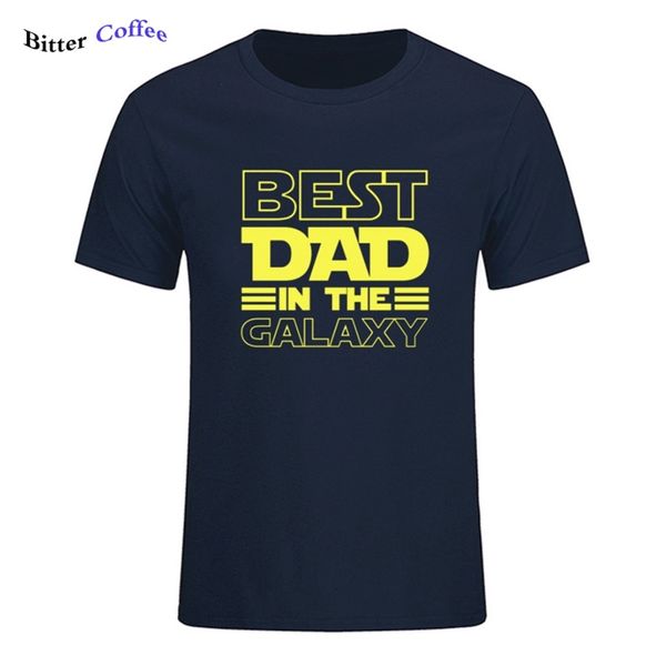 Pai na camiseta galáxia Função do dia dos pais presente Presentes de aniversário para homens Marido verão Camiseta de algodão 220520