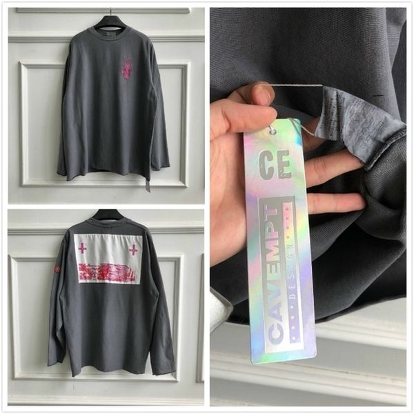 

19fw cav empt ce ce hoodie men women streetwear hip hop stranger things sweatshirt embroidery cavempt ce grey white hoodies t200531, Black