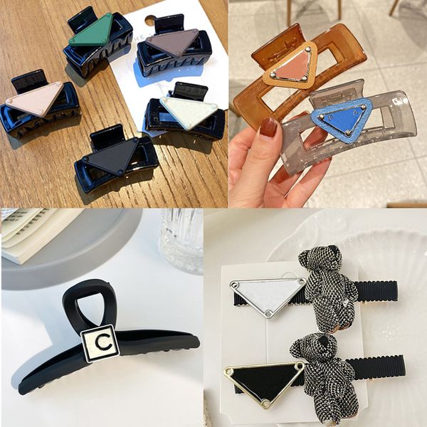 

clamps 2022 new fashion korean triangle hair catch girl elegant hair clip side home women's accessories, Slivery;golden