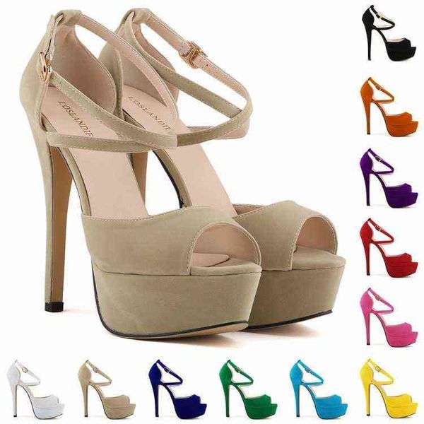 Kleidschuhe Pumps Damenschuhe Britische einfache vielseitige ultrafeine High Heel Mode wasserdichte Plattform runder Mund Nachtclub Sandalen 220610