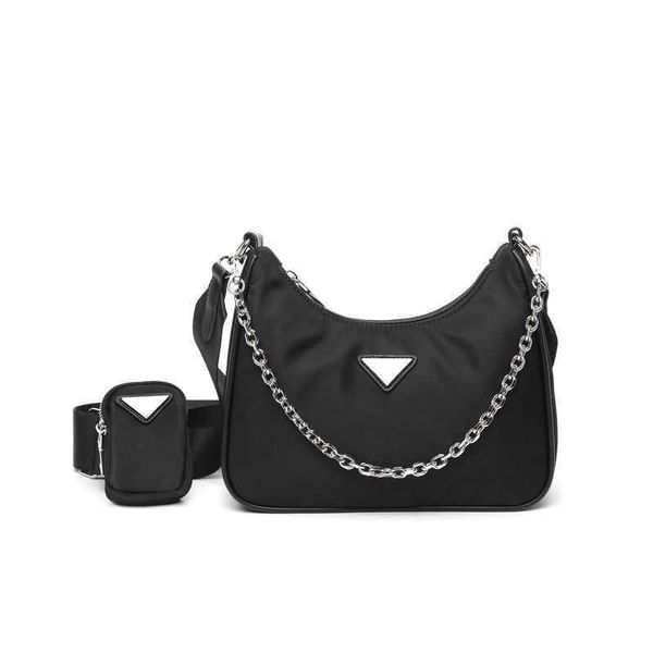 

2021 handbag women luxury designer nylon bags with letters wholesale canvas hobo shoulder bag lady tote chains handbags messenger bagss 3