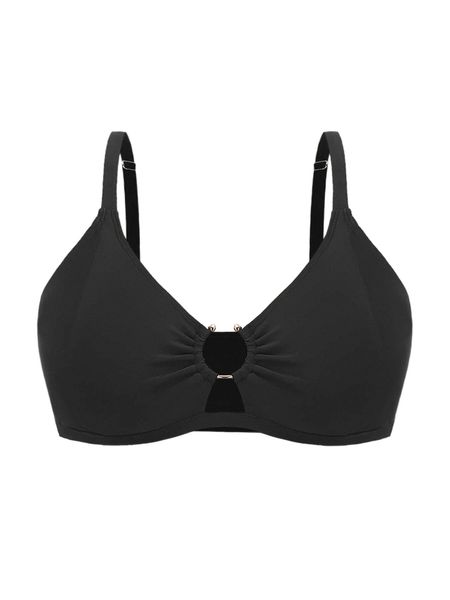 

plus cut out o-ring detail bikini r4pp#, Black