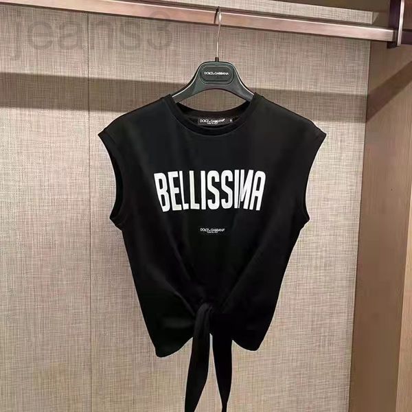 

women's t-shirt designer 22 spring and summer new women's clothing d family du jia letter collar label decal round neck loose pull, White