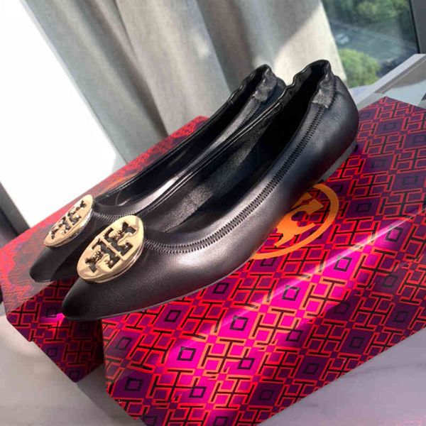 

dress shoes tb sheepskin flat bottomed pointed shallow mouth heel casual egg roll shoes women's dance spring ballet t7sr, Black