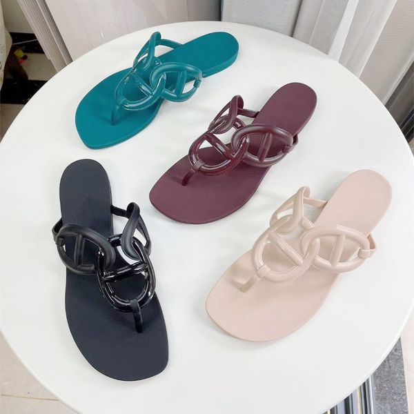 

2022 solid color classic women flat slippers designer open-toe sandals home bathroom flip-flops slides luxury loafers outdoor beach shoes si, Black