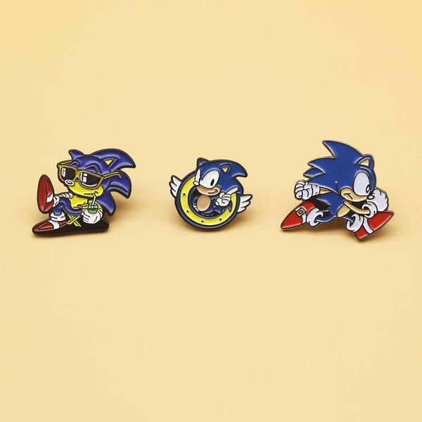 

animation badge speed cartoon brooch metal animation brooch, Blue