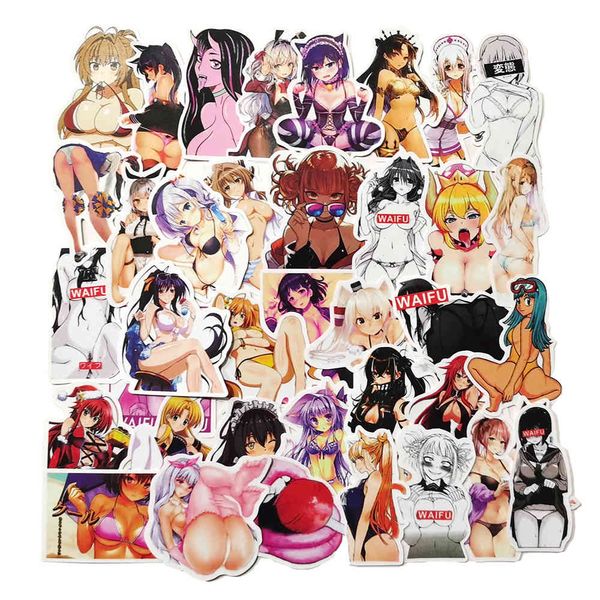 

waterproof 50pcs anime hentai girl stickers pinup bunny waifu graffiti vinyl sticker lapphone case car decal adults otaku toys car sticker