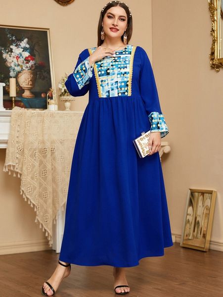 

plus polka dot print flounce sleeve dress g5bq#, Black