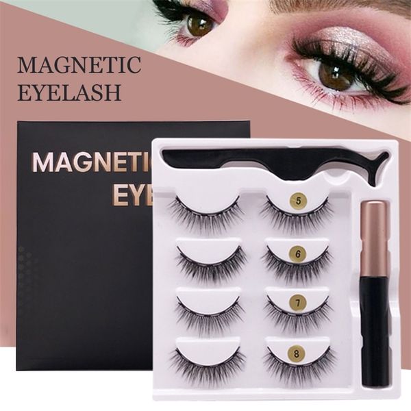 

34pairs magnetic eyelashes 3d mink eyeliner lashes lasting natural handmade eyelash makeup tools 220518