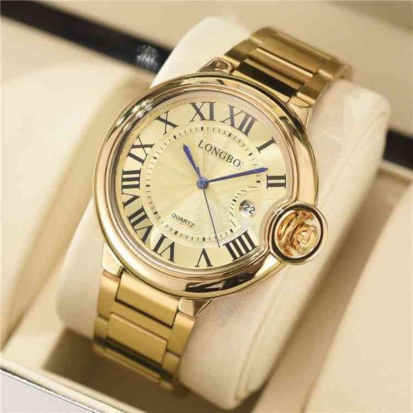 

douyin the same blue couple watch calendar waterproof men and women stainless steel fashion tren, Slivery;brown