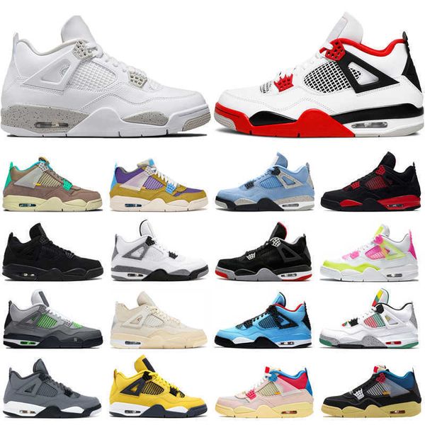 

4 basketball shoes jumpman 4s red thunder university blue desert moss white cement sail black cat mens trainers sport sneakers
