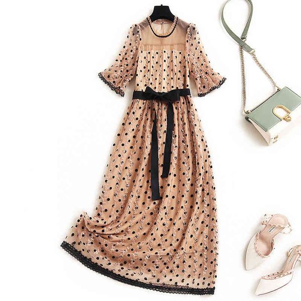 

casual dresses european and american style light luxury counter big brand discount foreign trade tail clearance summer high waist round neck, Black;gray