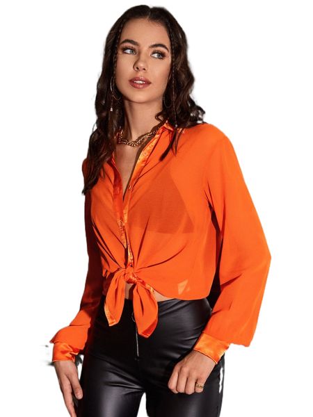 

button front bishop sleeve blouse o2vg#, White