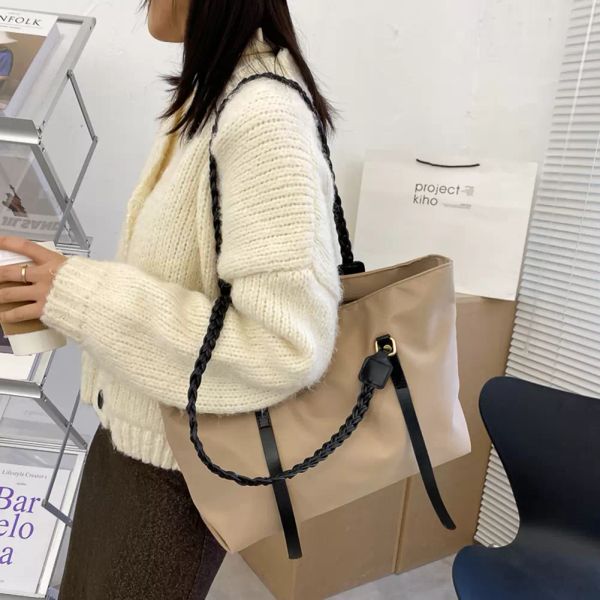 

new casual women large capacity underarm shoulder bags fashion nylon solid color female simple female daily shoulder handbags